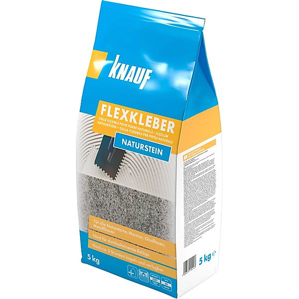 KNAUF Fliesenaufkleber Knauf Flexkleber Naturstein 5 kg günstig online kaufen