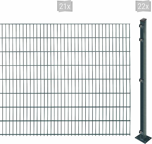 Arvotec Doppelstabmattenzaun "EASY 163 zum Aufschrauben", Zaunhöhe 163 cm, günstig online kaufen