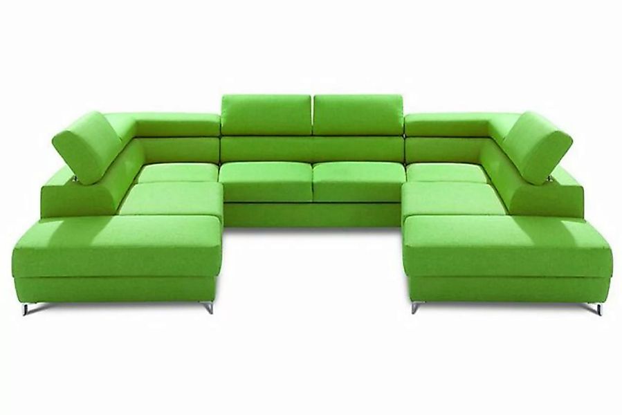 JVmoebel Ecksofa, Wohnlandschaft Bettfunktion Stoff Ecksofa U-Form Sofa Cou günstig online kaufen