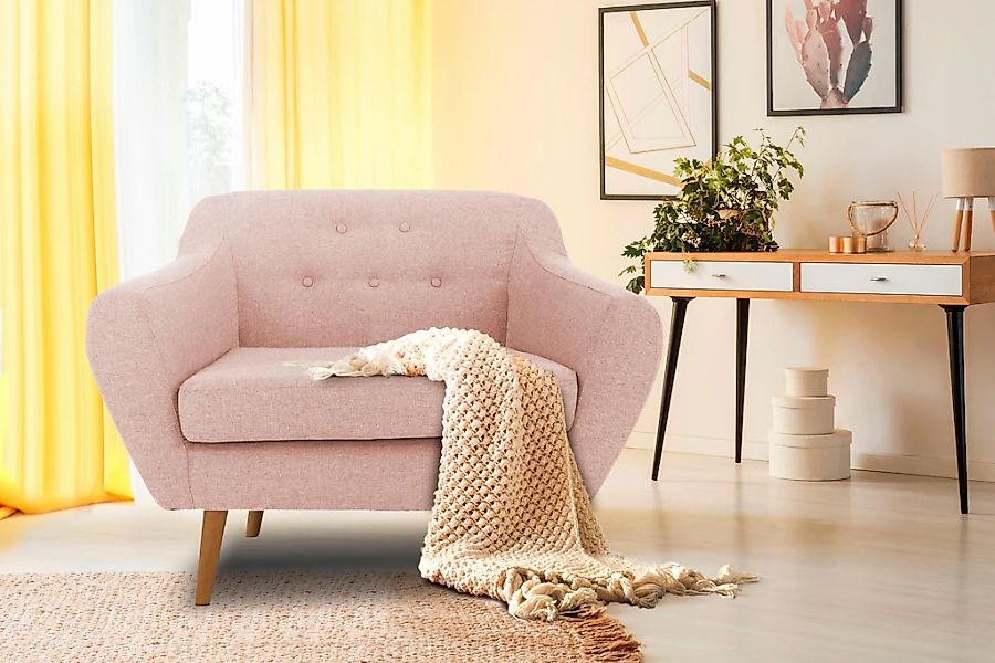 Home affaire Sessel "Renne" mit Heftung im Rücken im skandinavischem Stil günstig online kaufen