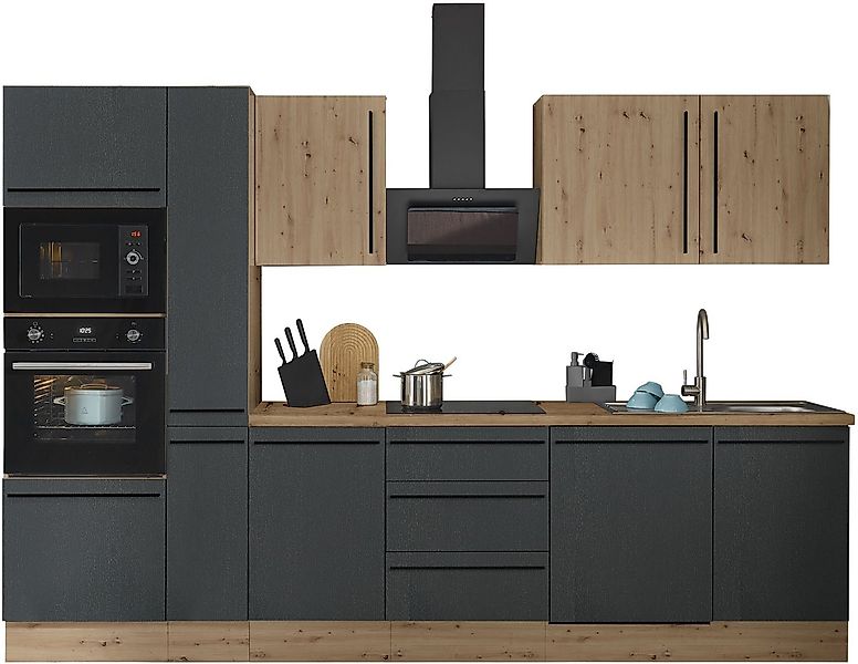 KOCHSTATION Küchenzeile Florida, Breite 310 cm, wahlweise mit E-Geräten,Sof günstig online kaufen