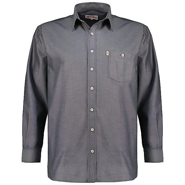 Kamro Unifarbenes Freizeithemd Farbe grau/schwarz Größe: 8XL günstig online kaufen