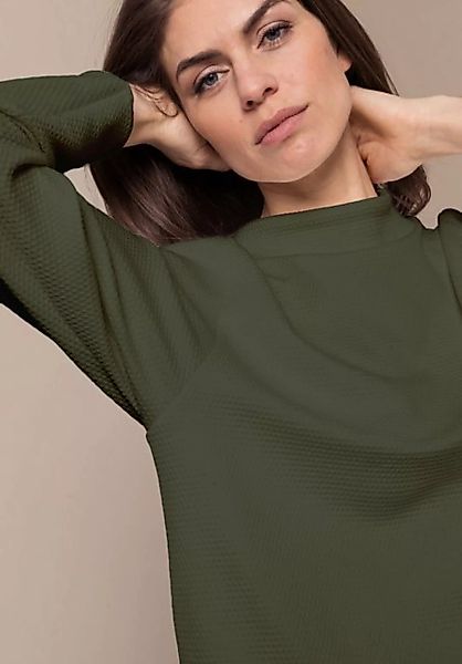 bianca Langarmshirt RAQUELA in cleanem Look mit Waffeloptik und Stehkragen günstig online kaufen