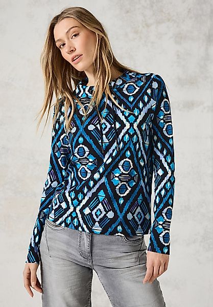 Cecil Langarmshirt mit Tunnelzugband am Kragen günstig online kaufen