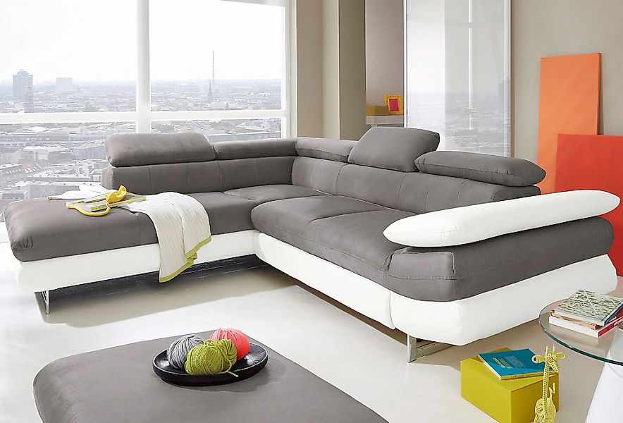 INOSIGN Ecksofa "Solution L-Form" mit Arm- & Kopfteilverstellung, wahlweise günstig online kaufen