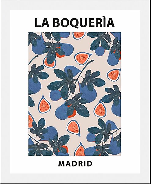 queence Bild »La boquerìa«, (1 St.), HD Premium Poster-Druck inkl. Holzrahm günstig online kaufen