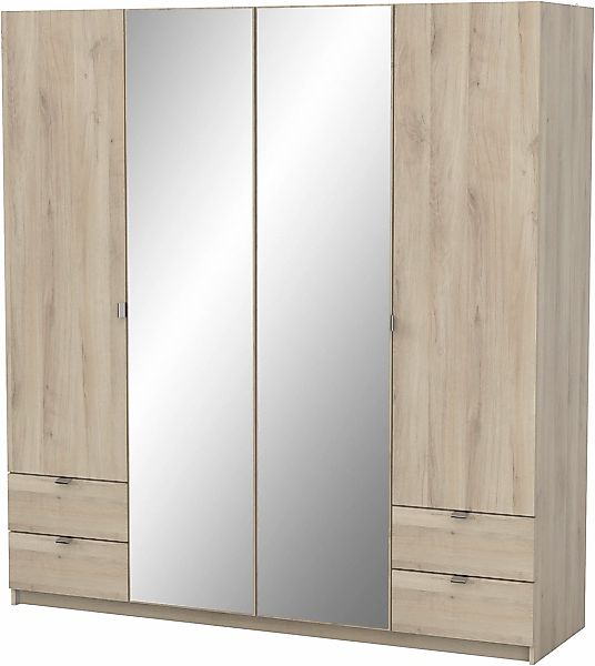 Demeyere GROUP Kleiderschrank "Mellie, 2 Spiegel, 4 Schubladen, 36 Regale, günstig online kaufen