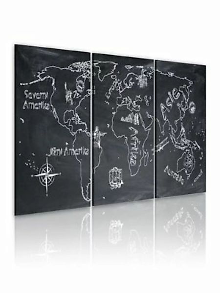 artgeist Wandbild Neugieriger Reisender (Tschechisch) grau/weiß Gr. 60 x 30 günstig online kaufen