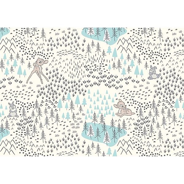 Komar Vliesfototapete Bambi Woodland 400 cm x 280 cm günstig online kaufen