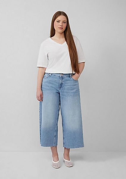 QS Weite Jeans Jeans-Hose Jeans-Culotte / Slim Fit / High Rise günstig online kaufen