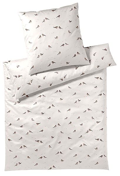 Elegante Bettwäsche "Rotkehlchen" 2 Stk. tlg. angenehmes Hautgefühl günstig online kaufen