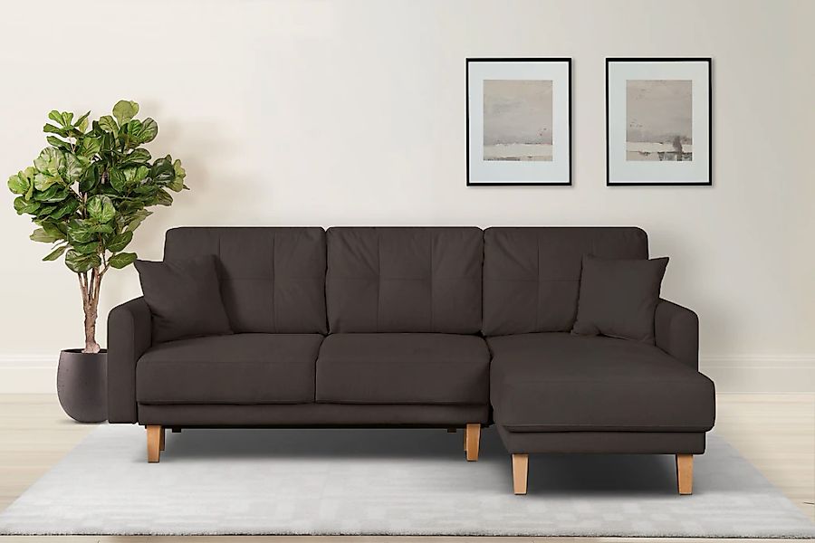 Home affaire Ecksofa "TRIPLO optionale Schlafsofa mit Bettkasten, Maße B/T/ günstig online kaufen