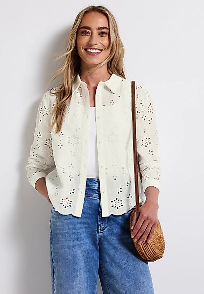 STREET ONE Hemdbluse mit Lochstickerei günstig online kaufen