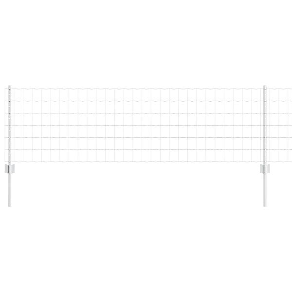 vidaXL Zaun mit Pfosten Silber 0,6 x 10 m Stahl 3336169 günstig online kaufen