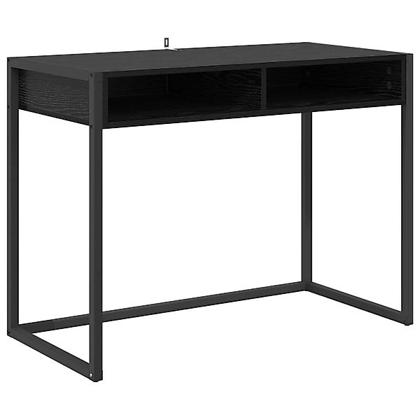 vidaXL Schreibtisch mit Speicher Schwarz Eichen-Optik 100 x 50 x 75 cm 8864 günstig online kaufen