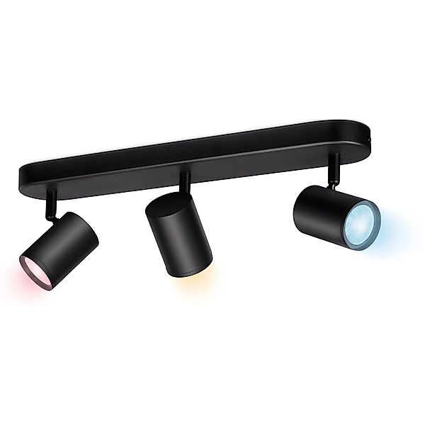 WIZ LED-Deckenleuchte Imageo 3er-Spot Tunable White & Color 1035 lm Schwarz günstig online kaufen