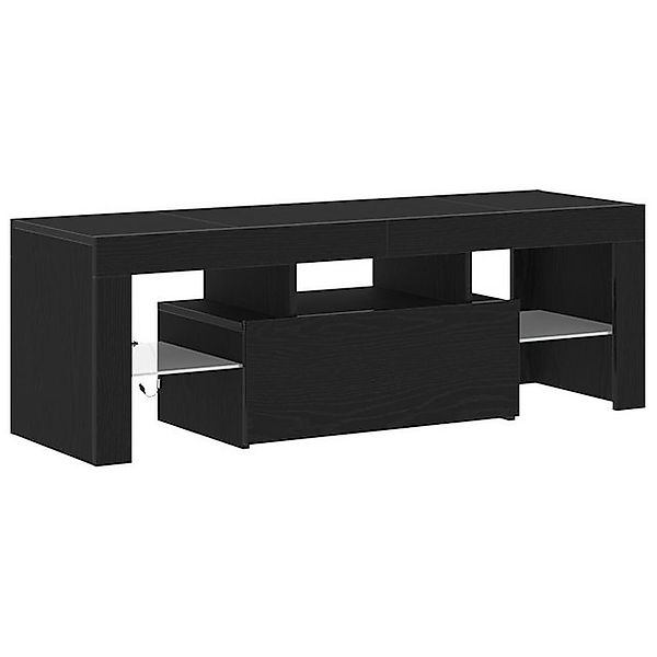 vidaXL TV-Schrank TV-Schrank mit LED-Lichtern, schwarz, Eiche, 120x35x40 cm günstig online kaufen