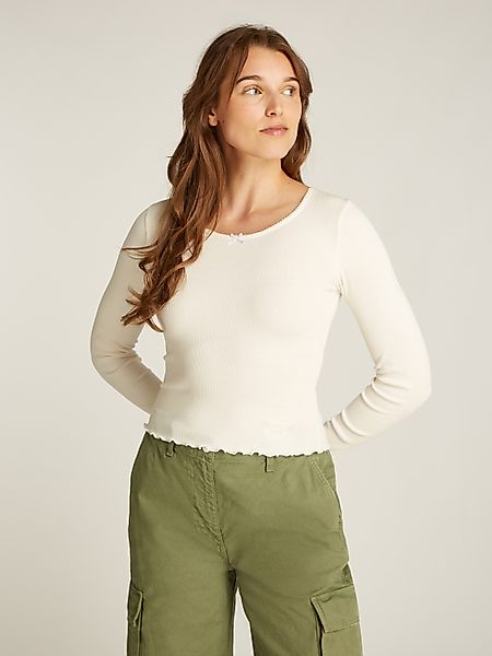 Tommy Jeans Langarmshirt TJW SLIM SCALLOP günstig online kaufen