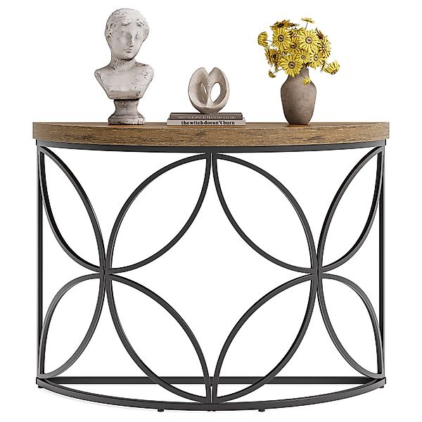 Tribesigns Konsolentisch Industrieller Sofatisch, 110cm Schmale günstig online kaufen