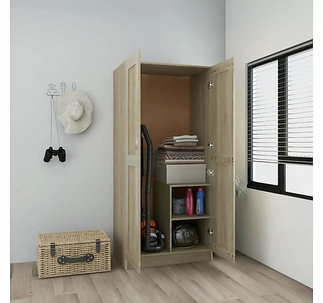 furnicato Kleiderschrank Sonoma-Eiche 82,5x51,5x180 cm Holzwerkstoff (1-St) günstig online kaufen