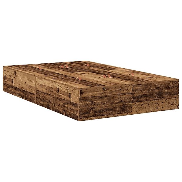 vidaXL Bett Stauraumbett aus altem Holz, günstig online kaufen