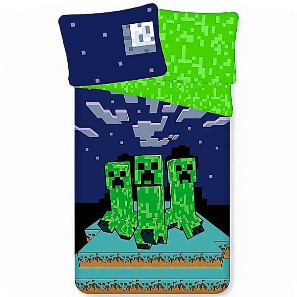 Minecraft Bettwäsche Creeper, Baumwolle, 2 teilig, günstig online kaufen