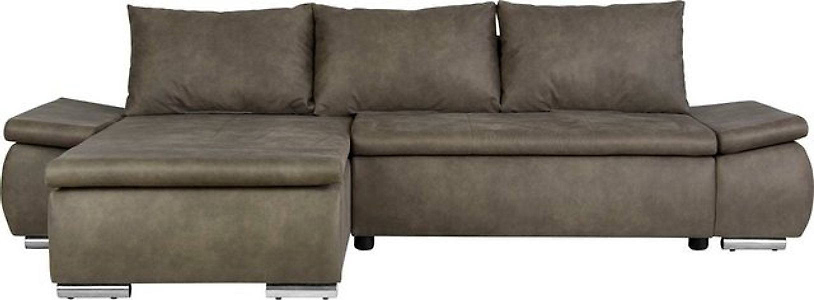 Home affaire Ecksofa Acra L-Form, mit Bettfunktion und Bettkasten, in Matte günstig online kaufen