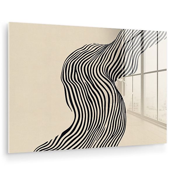 MuchoWow Acrylglasbild Gewellt - Linien - günstig online kaufen