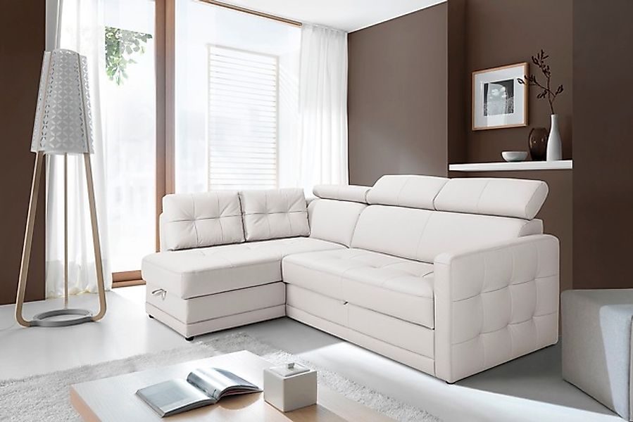 exxpo - sofa fashion Ecksofa »Arles, Federkern, zeitlos, Breite 225cm, L-Fo günstig online kaufen