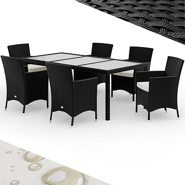 Casaria Garten-Essgruppe, Stühle stapelbar mit 7cm günstig online kaufen