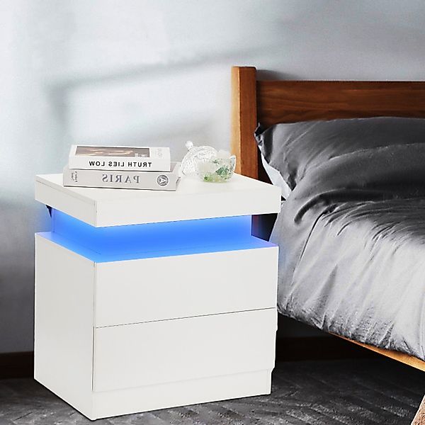 oyajia Nachttisch Modern Nachttisch mit LED-Beleuchtung, günstig online kaufen