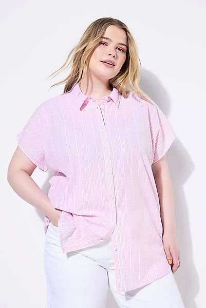 Studio Untold Druckbluse Blusenshirt oversized Strukturstreifen günstig online kaufen