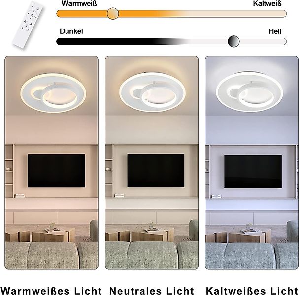 Nettlife LED Deckenleuchte Deckenlampe Dimmbar Wohnzimmer günstig online kaufen