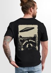 Neverless Print-Shirt Herren T-Shirt UFO Waschbär günstig online kaufen