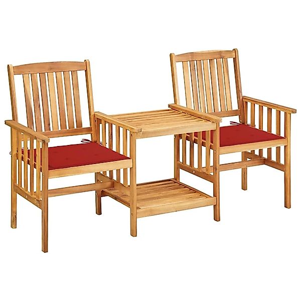 vidaXL Gartenstühle mit Teetisch und Kissen Akazie Massivholz 3061281 günstig online kaufen