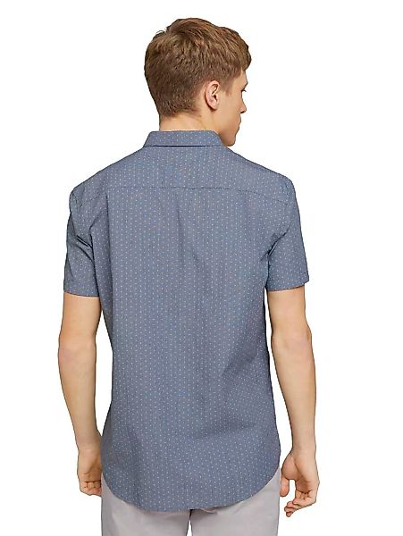 Tom Tailor Denim Herren Kurzarm Hemd Patterned Stretch günstig online kaufen