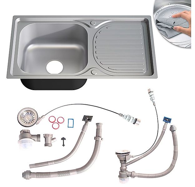 Mucola Edelstahlspüle Edelstahlspüle Spülbecken Einbauspüle Küchenspüle Spü günstig online kaufen