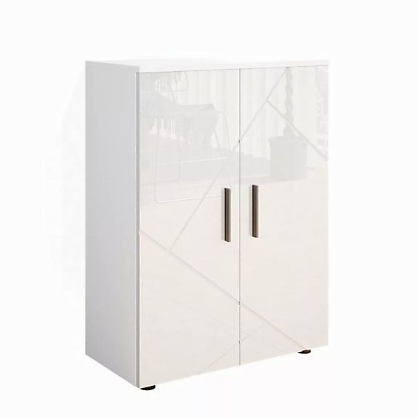 Vicco Midischrank Irma, Weiß Hochglanz/Weiß, 60 x 81 cm günstig online kaufen