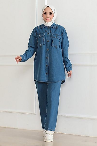 MODAMİHRAM Tunika Stein Detail Denim Set günstig online kaufen
