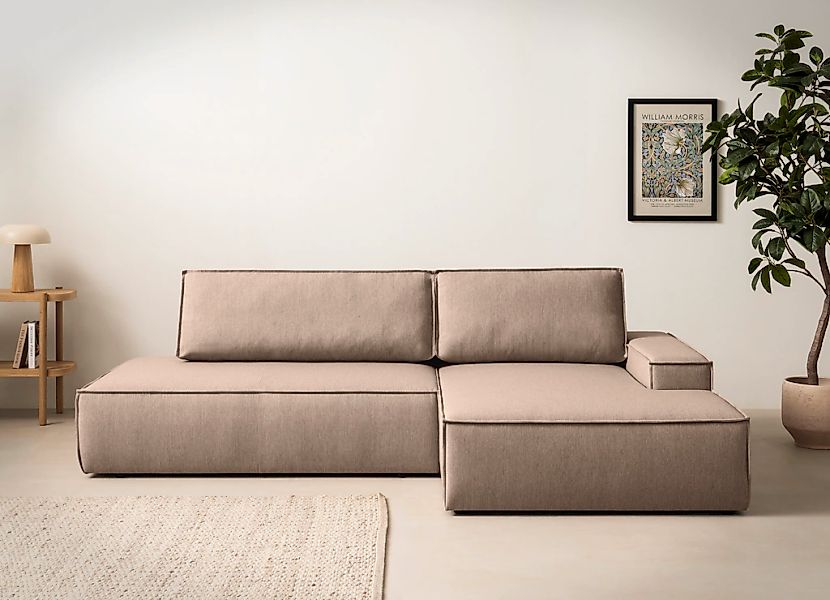 Home affaire Ecksofa "SHERWOOD, Schlafsofa in L-Form offen (275cm), Cord, L günstig online kaufen