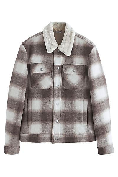 Next Blouson Karierte Trucker-Jacke mit Plüschfutter günstig online kaufen
