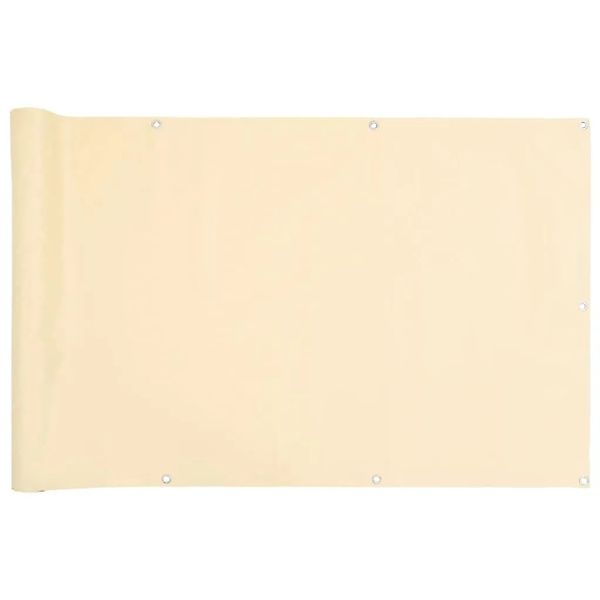 vidaXL Balkon-Sichtschutz Creme 300x90 cm PVC 4005444 günstig online kaufen