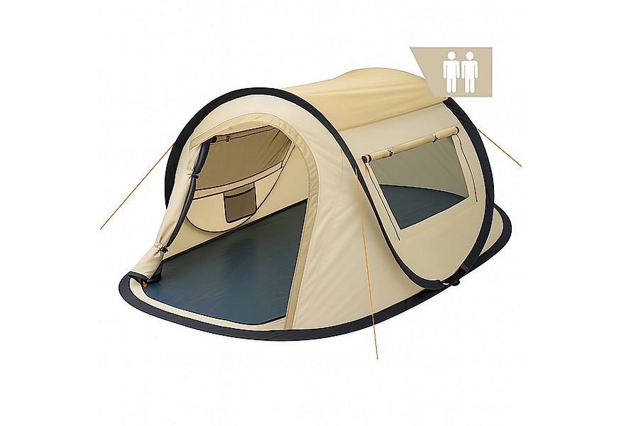 CampFeuer Wurfzelt Zelt Quiki für 2 Personen, Creme / Beige, Wurfzelt Aufba günstig online kaufen