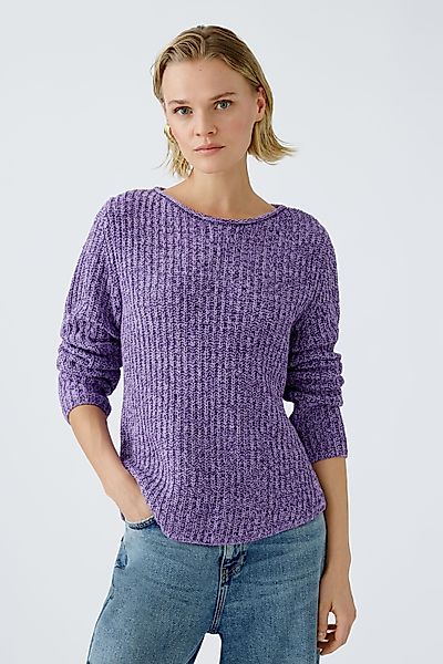Oui Rundhalspullover NAOLIN Pullover Baumwollmischung günstig online kaufen