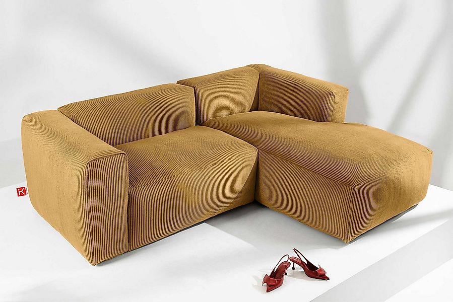 KONSIMO® Ecksofa Rechts Ecksofa BUFFO, hergestellt in der EU,extrem weicher günstig online kaufen