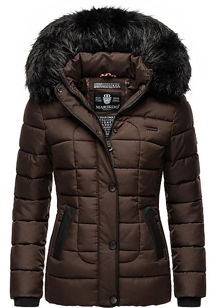 Marikoo Steppjacke "Unique", mit Kapuze, modische Winterjacke mit Kunstpelz günstig online kaufen