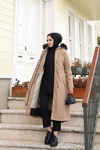 MİSSKAYLE Winterjacke Verdeckter Knopfleistenmantel günstig online kaufen