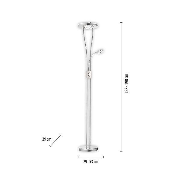 JUST LIGHT Stehlampe HELIA, LED fest günstig online kaufen