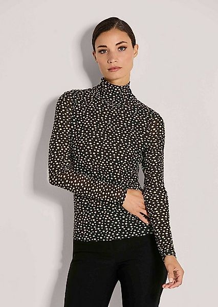 MADELEINE Langarmshirt Elegantes Oberteil mit Pünktchen-Design Schmaler Sch günstig online kaufen