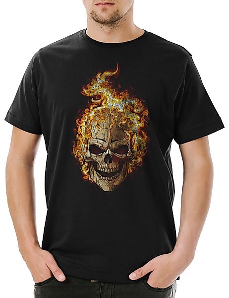 Urban Backwoods Print-Shirt Burning Skull II günstig online kaufen